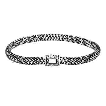 John Hardy BB900477XM / 1486000 5mm Sterling SIlver 925 Women's Woven Bracelet